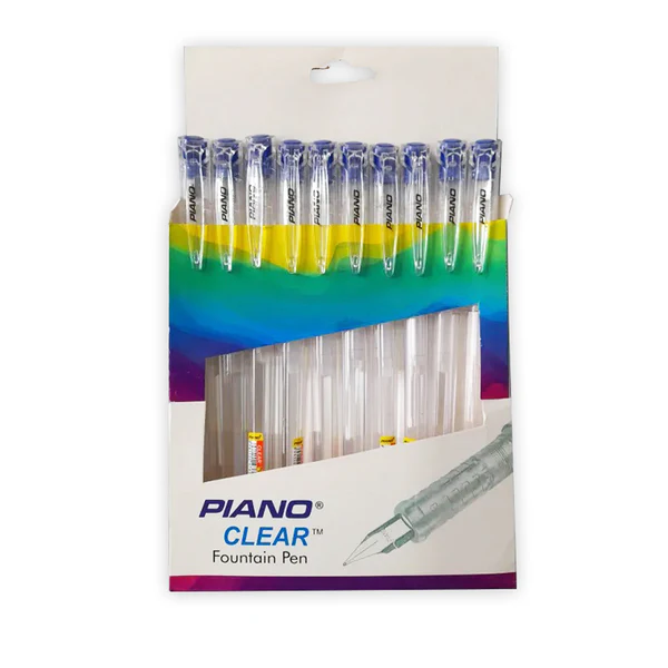 Piano Clear Fountain Pen - 10-Pack
